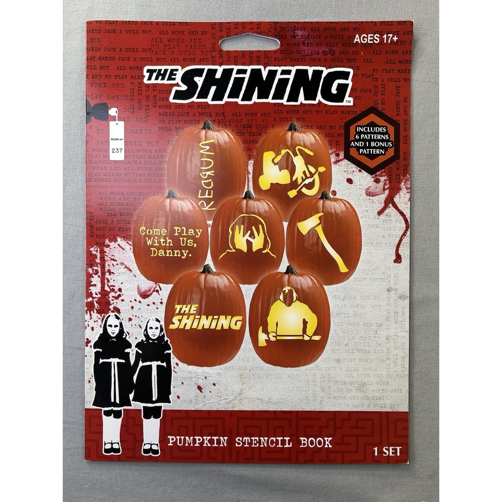 Spirit Halloween The Shining Pumpkin Stencil Book 7 Stencils NEW yr 2022